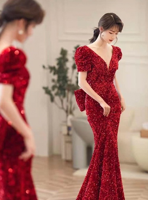 [판매] 이브닝 드레스 - 1096 (브론즈 당일픽업가능)